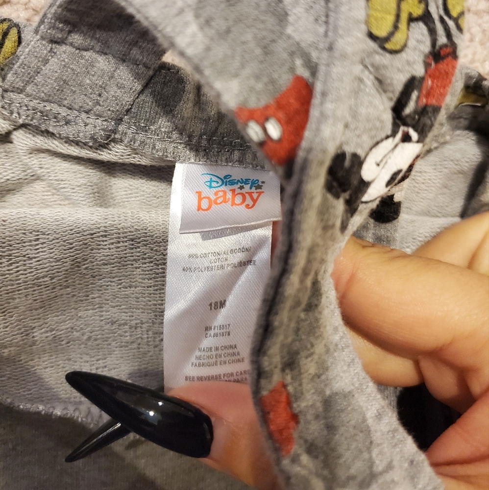 Disney Mickey Mouse Gray Overalls - Picture 3 of 3